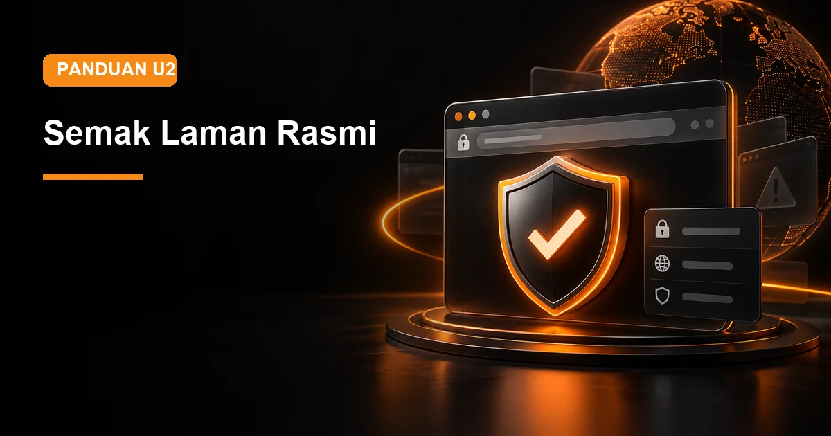 Senarai semak pelayar untuk mengenal pasti laman web rasmi U2 Casino